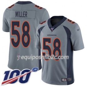 Camiseta Hombre NFL Denver Broncos Von Miller 58 Nike Azul 100th